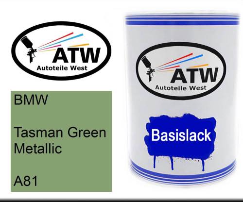 BMW, Tasman Green Metallic, A81: 500ml Lackdose, von ATW Autoteile West.